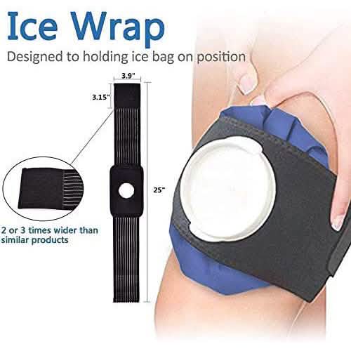 Lot de 4 : Sac de glace réutilisable / Bouillotte