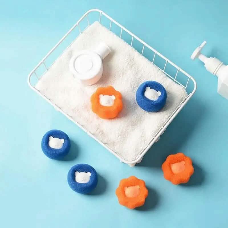 Lot de 4 : Boules réutilisables anti-peluches pour la lessive