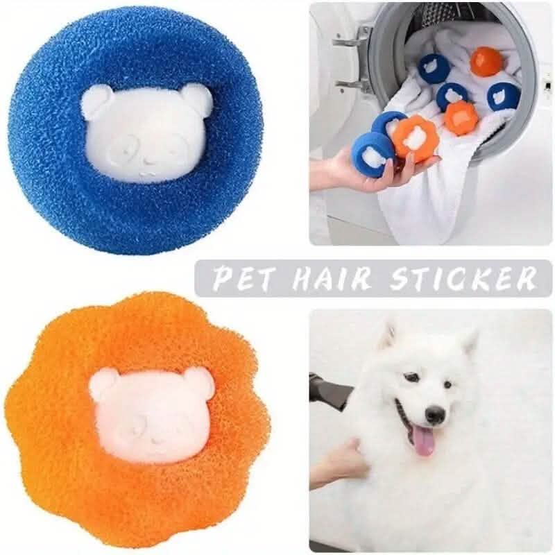 Lot de 4 : Boules réutilisables anti-peluches pour la lessive