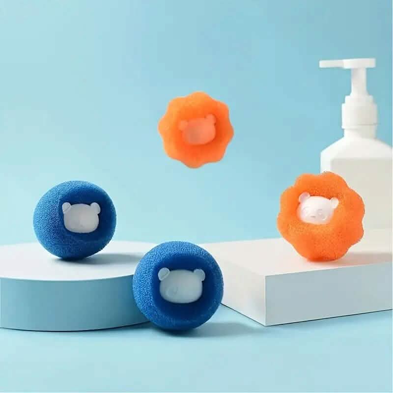 Lot de 4 : Boules réutilisables anti-peluches pour la lessive