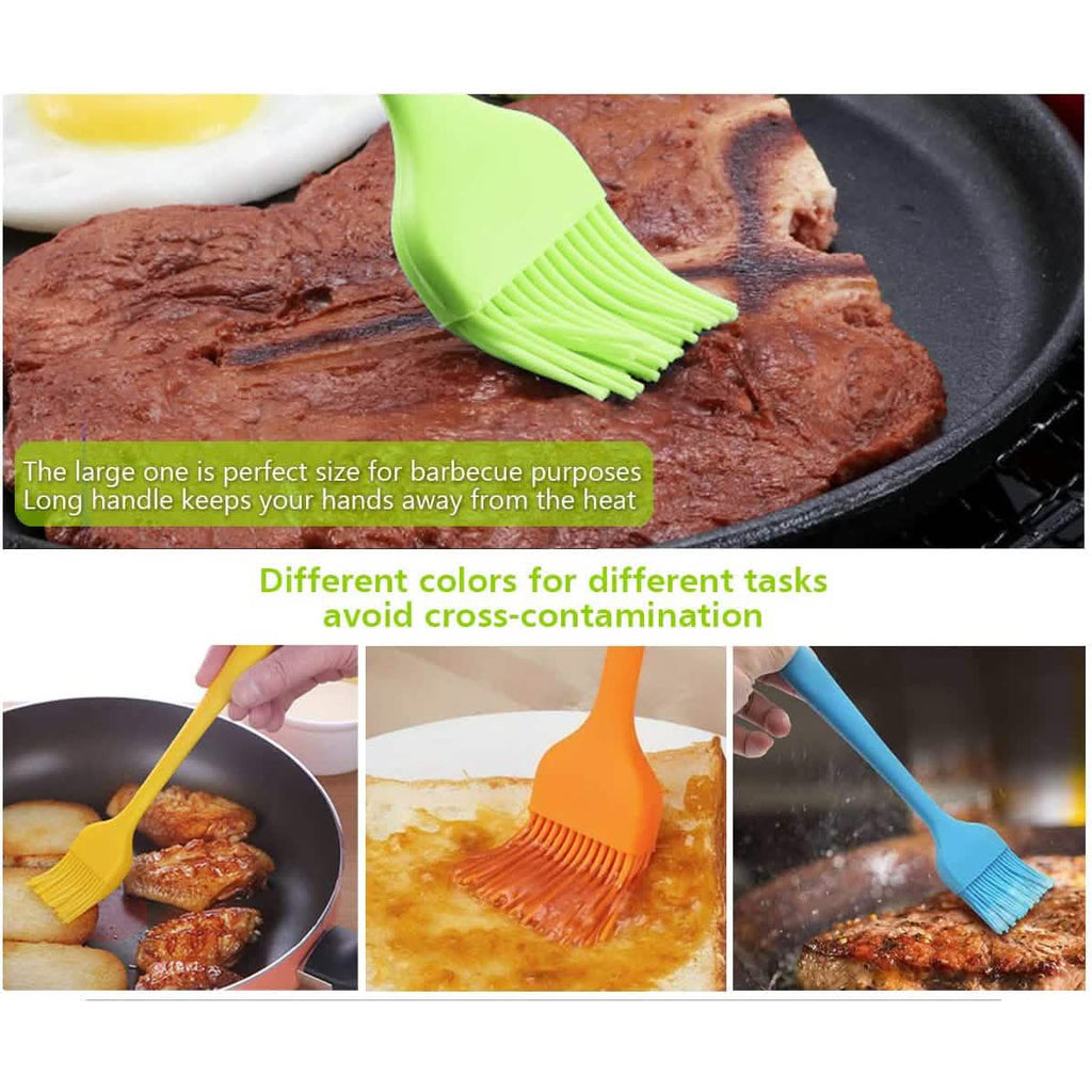Lot de 4 : Pinceau de cuisine en silicone