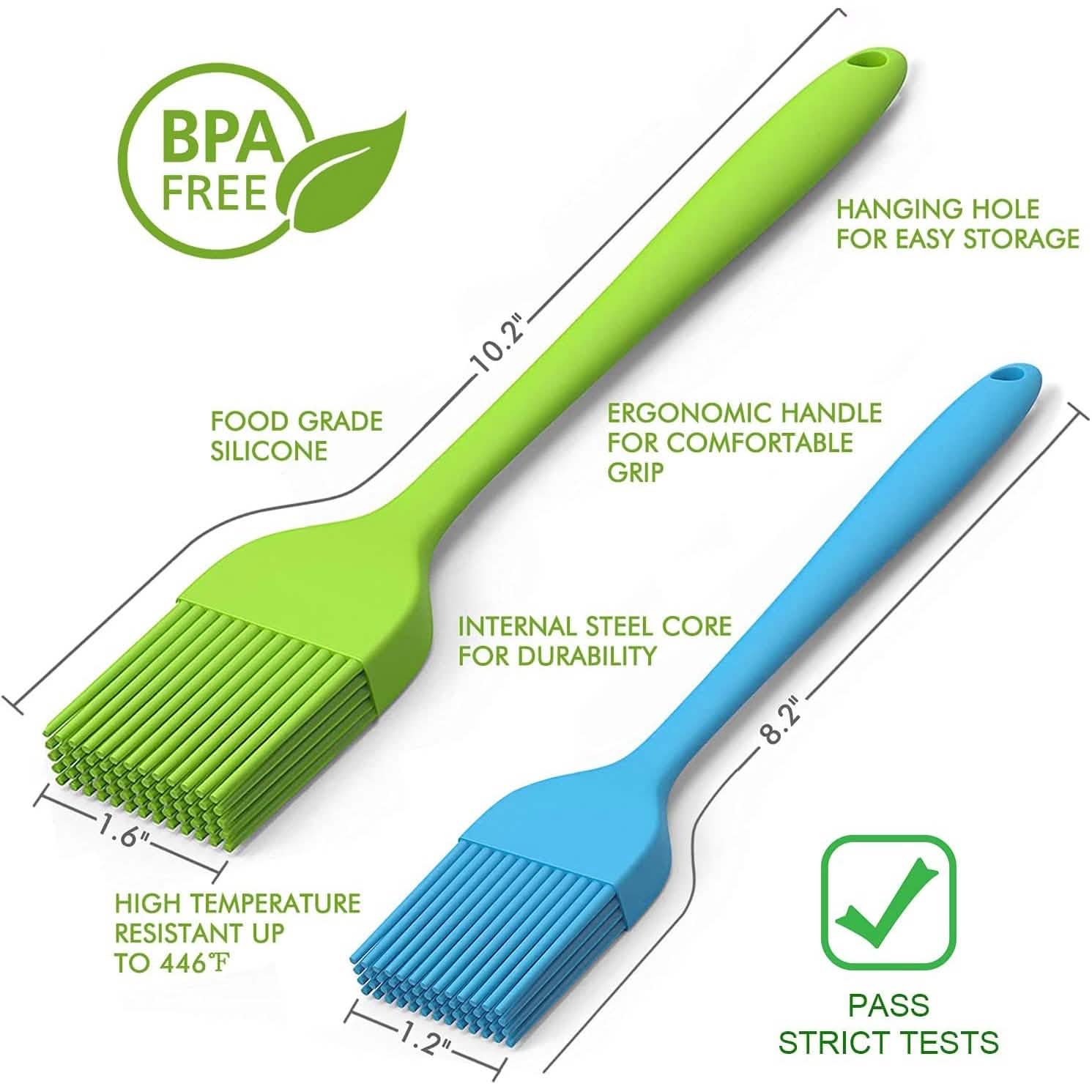 Lot de 4 : Pinceau de cuisine en silicone