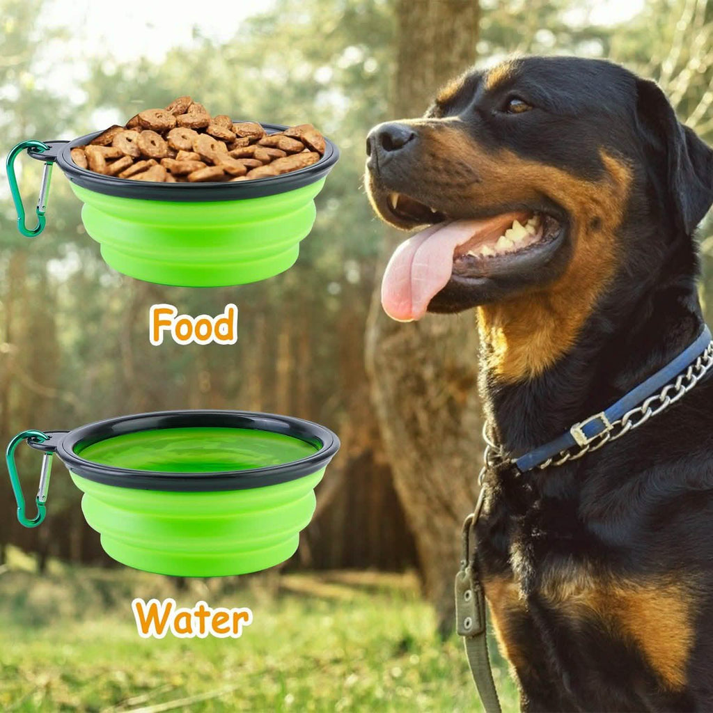 Lot de 4 : Gamelle Pliable en Silicone pour Chien ou Chat
