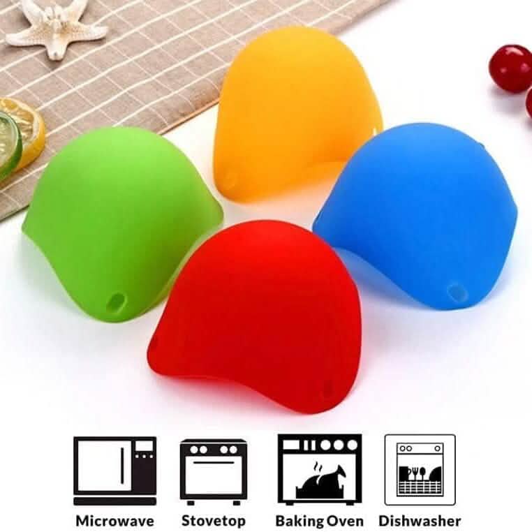 Lot de 4 : Cuiseur à œufs en silicone