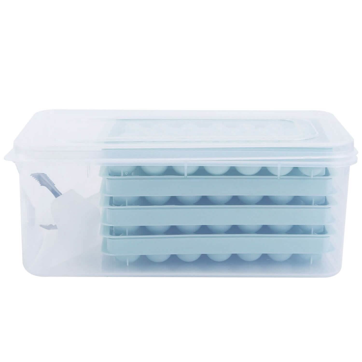Lot de 4 : Mini bac à glaçons avec couvercle et réservoir