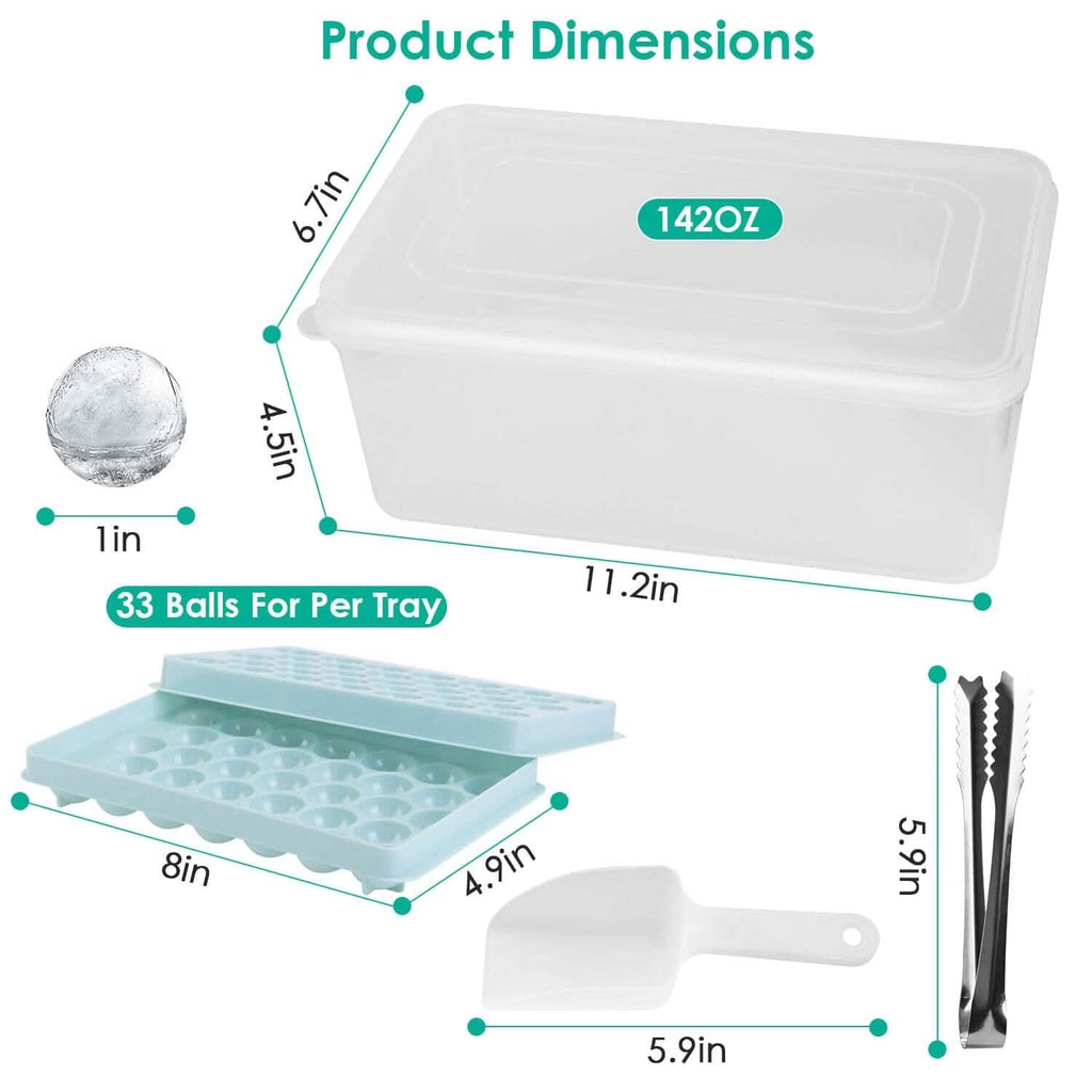 Lot de 4 : Mini bac à glaçons avec couvercle et réservoir