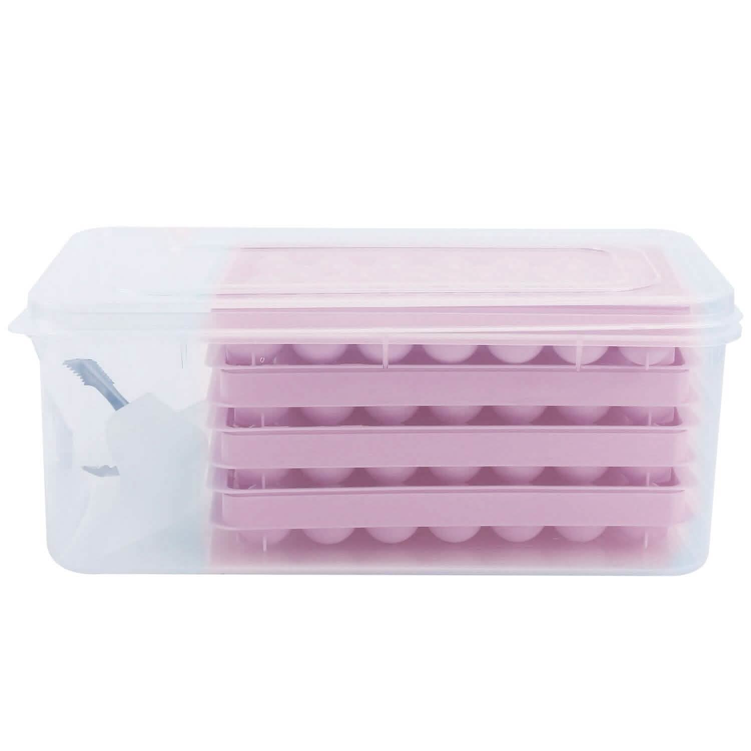 Lot de 4 : Mini bac à glaçons avec couvercle et réservoir