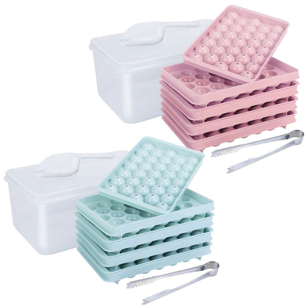 Lot de 4 : Mini bac à glaçons avec couvercle et réservoir