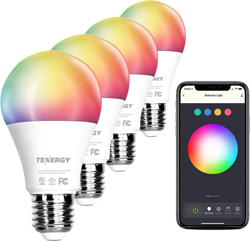 Lot de 4 ampoules intelligentes à DEL Wi-Fi avec lumière blanche et couleurs changeantes