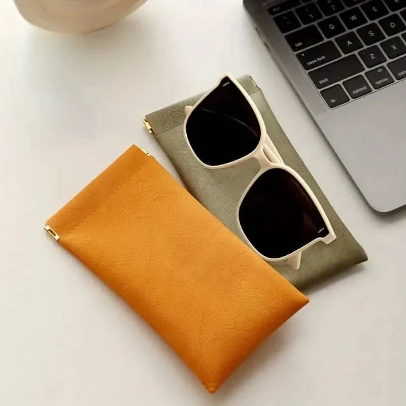 Lot de 4 : Étuis souples en cuir PU pour lunettes de lecture