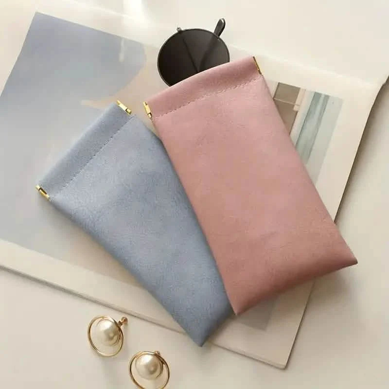Lot de 4 : Étuis souples en cuir PU pour lunettes de lecture