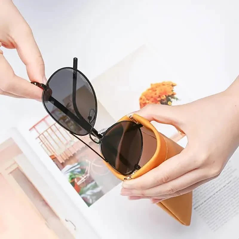 Lot de 4 : Étuis souples en cuir PU pour lunettes de lecture
