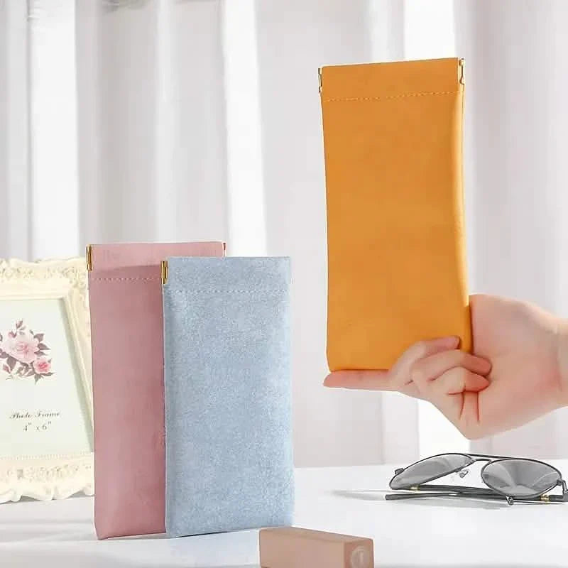 Lot de 4 : Étuis souples en cuir PU pour lunettes de lecture