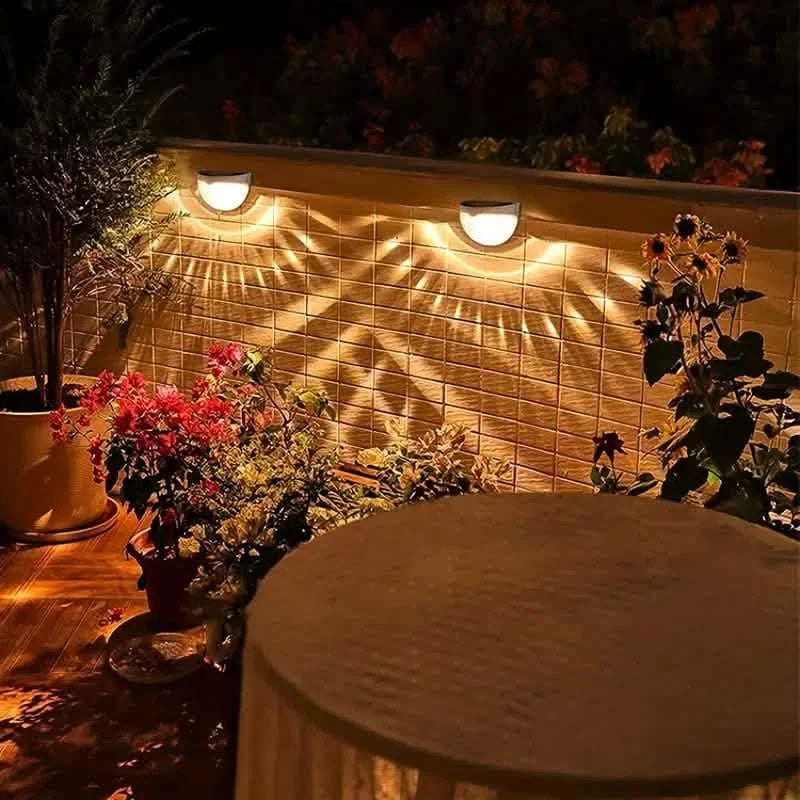 Lot de 4 : Lampes solaires pour clôture Lampes solaires pour terrasse