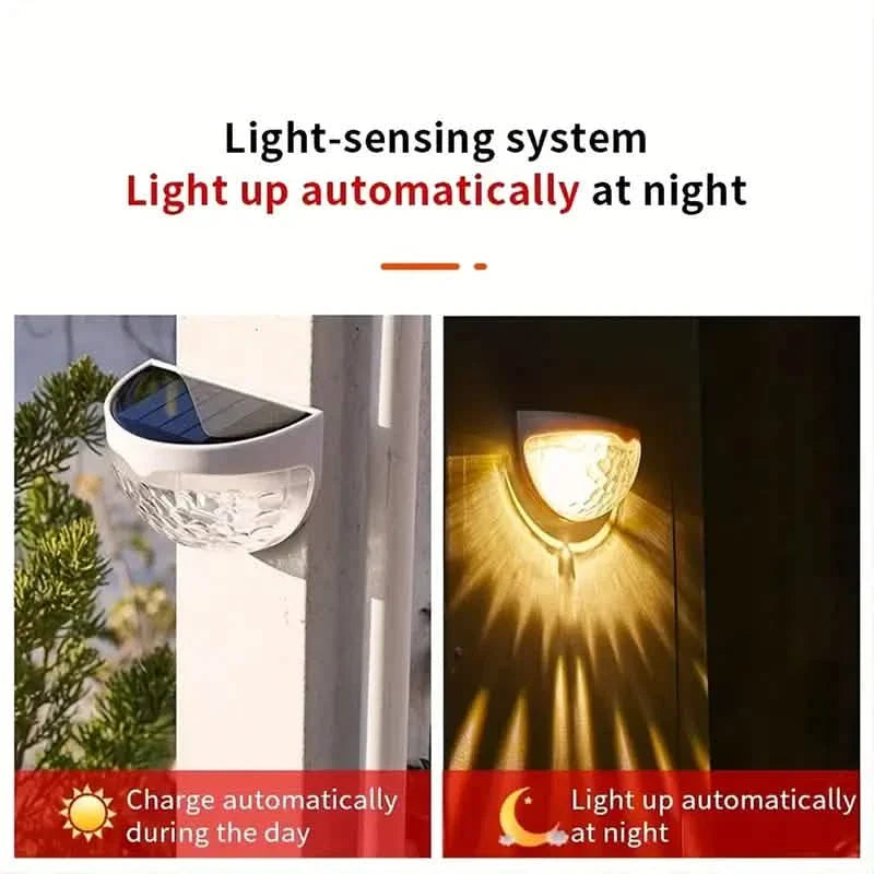 Lot de 4 : Lampes solaires pour clôture Lampes solaires pour terrasse