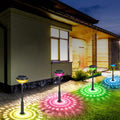 Lot de 4 : Lampe solaire de jardin à couleur changeante pour allée