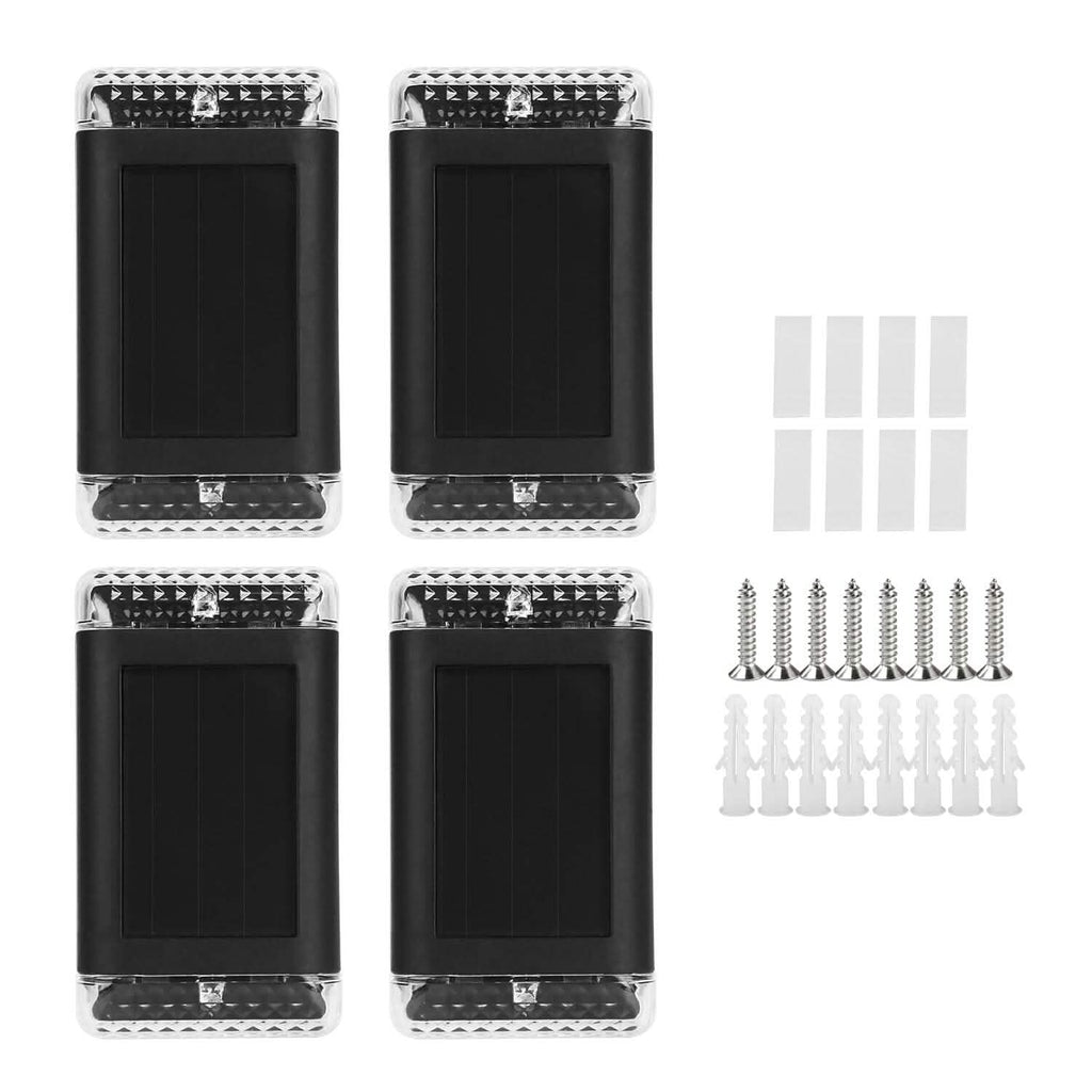 Lot de 4 : Applique Murale Solaire IP55 Rechargeable avec Capteur Optique