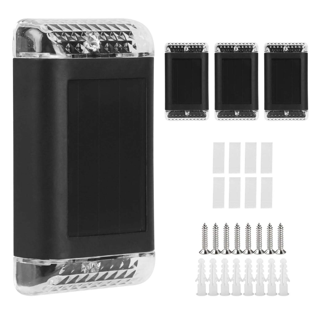 Lot de 4 : Applique Murale Solaire IP55 Rechargeable avec Capteur Optique