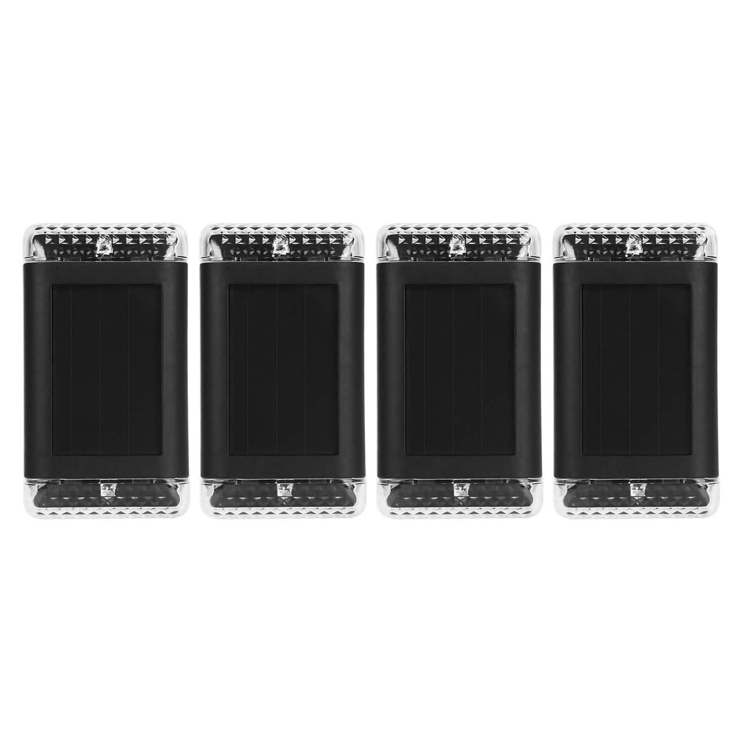 Lot de 4 : Applique Murale Solaire IP55 Rechargeable avec Capteur Optique
