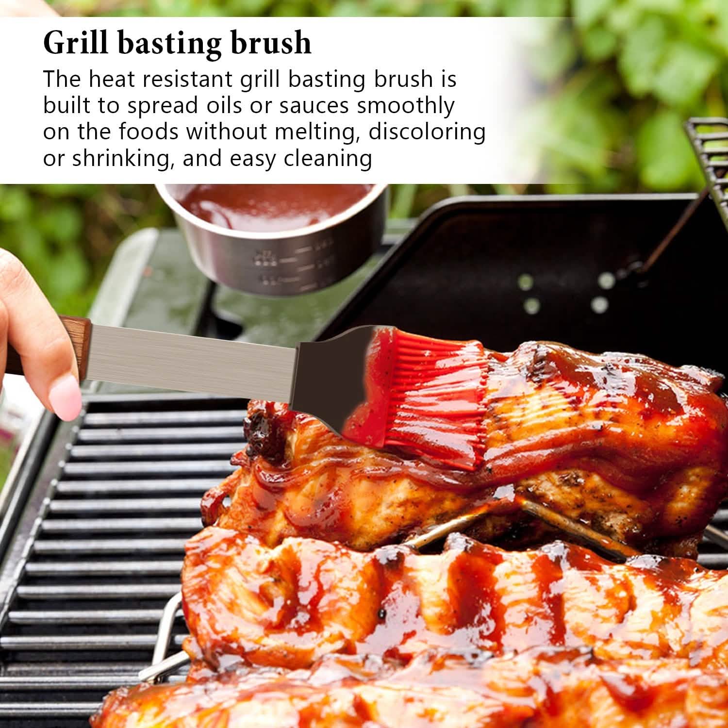 Lot de 4 ustensiles de barbecue en acier inoxydable