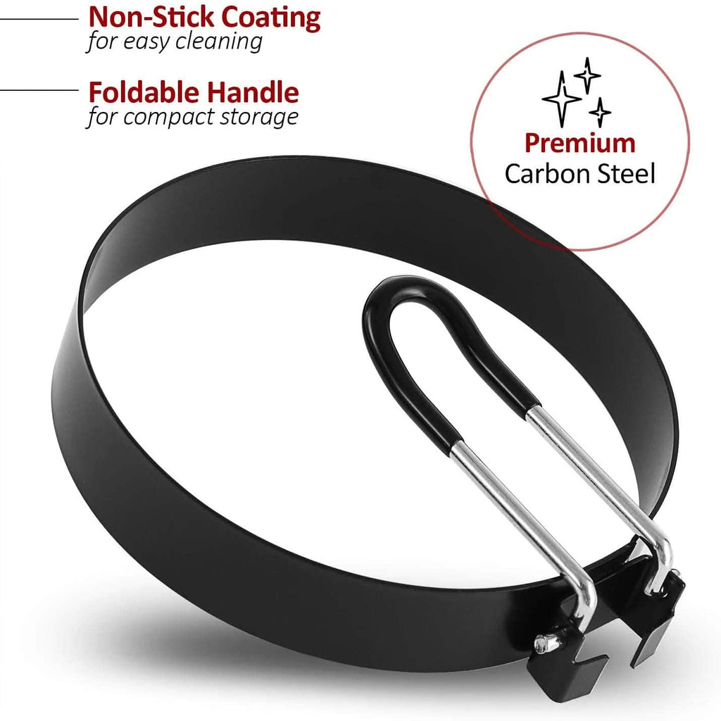 Lot de 4 moules de cuisson en acier inoxydable pour œufs