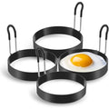 Lot de 4 moules de cuisson en acier inoxydable pour œufs