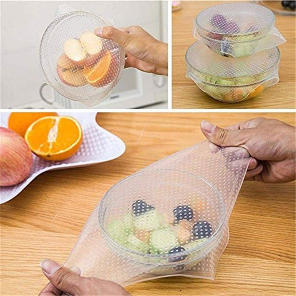 Lot de 4 : Films alimentaires extensibles et réutilisables Stretch and Fresh