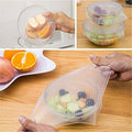 Lot de 4 : Films alimentaires extensibles et réutilisables Stretch and Fresh
