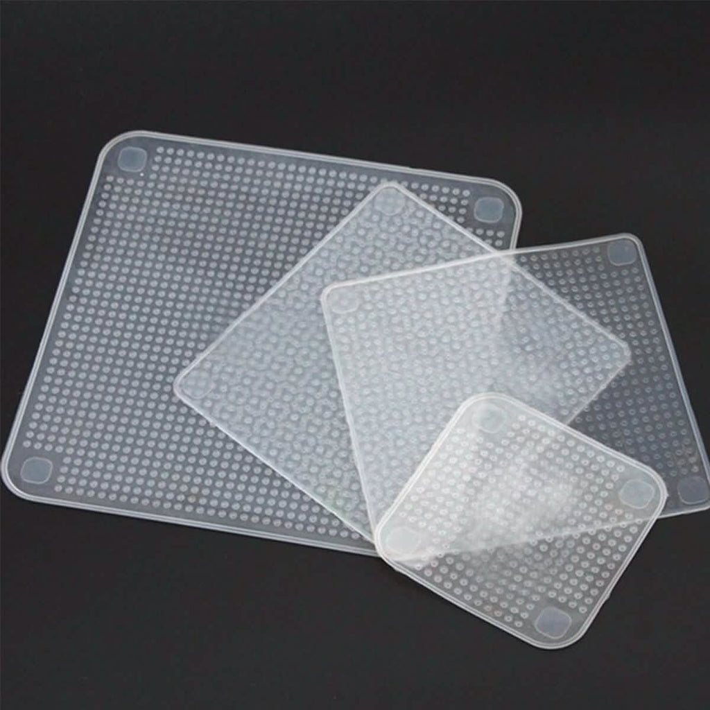 Lot de 4 : Films alimentaires extensibles et réutilisables Stretch and Fresh