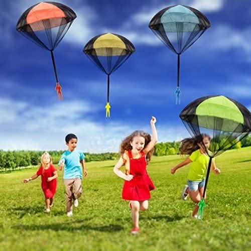 Lot de 4 : Parachute jouet anti-nœud