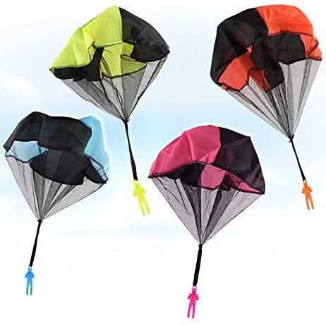 Lot de 4 : Parachute jouet anti-nœud