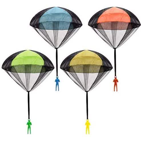 Lot de 4 : Parachute jouet anti-nœud