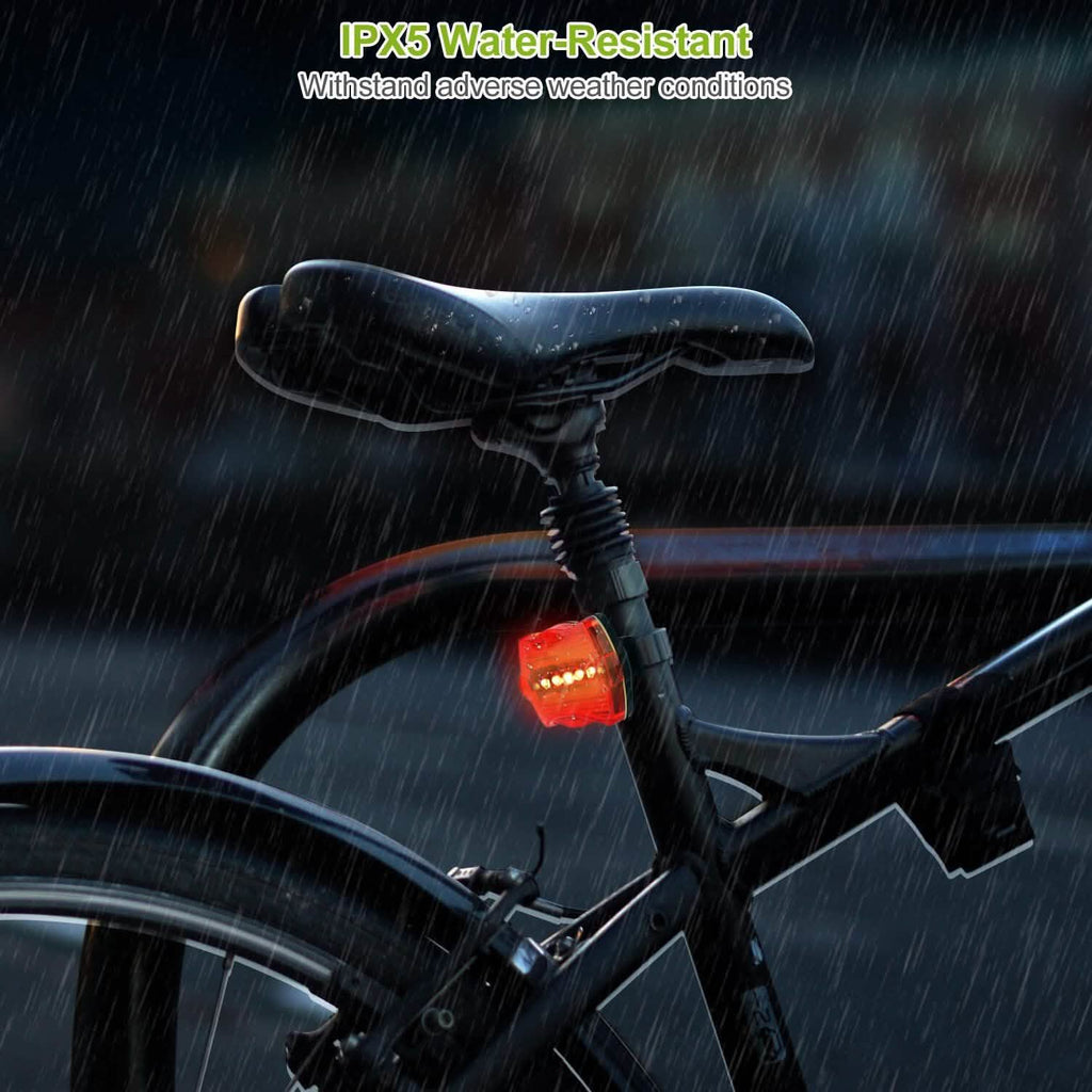 Lot de 4 : Ensemble d'éclairage avant et arrière universel pour vélo