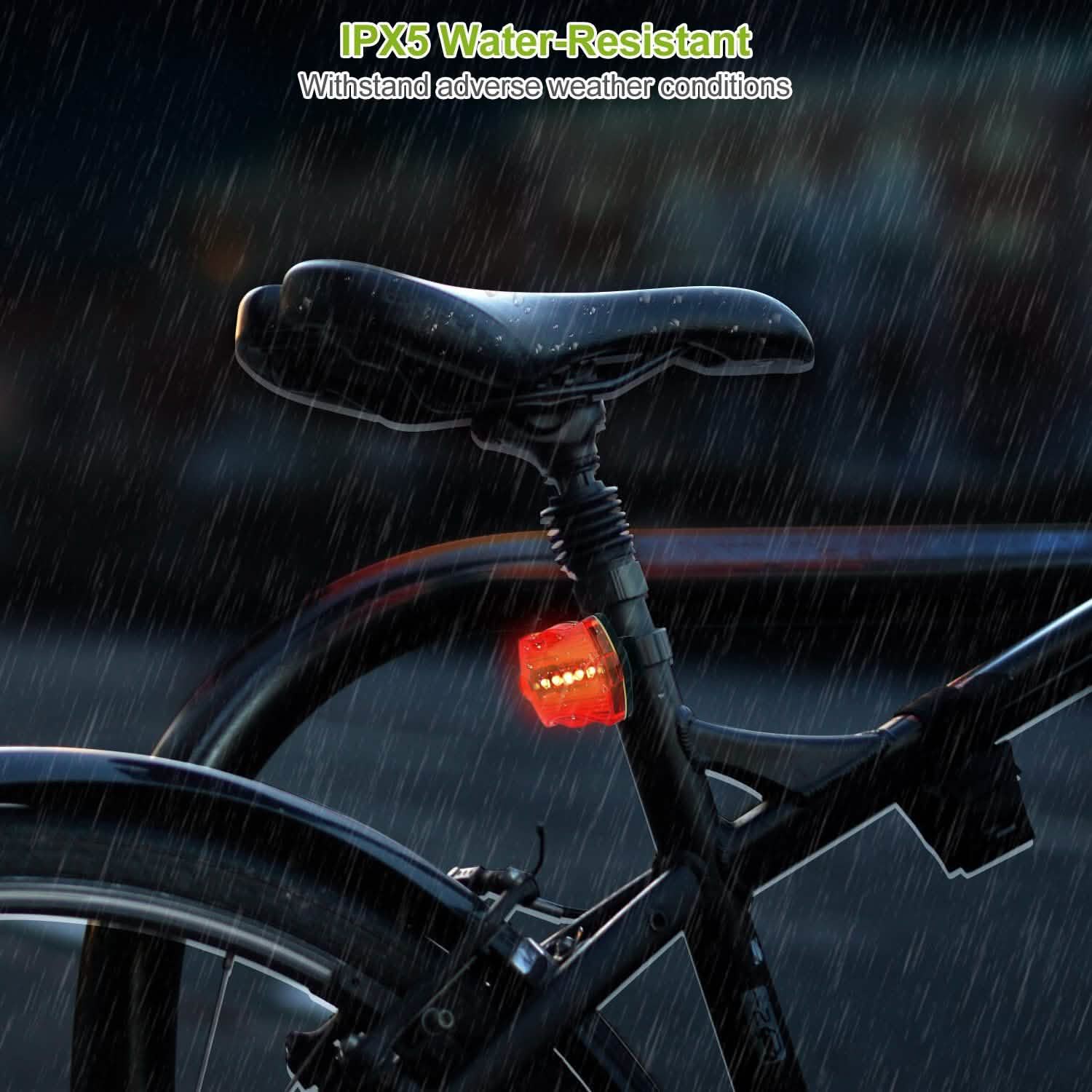 Lot de 4 : Ensemble d'éclairage avant et arrière universel pour vélo