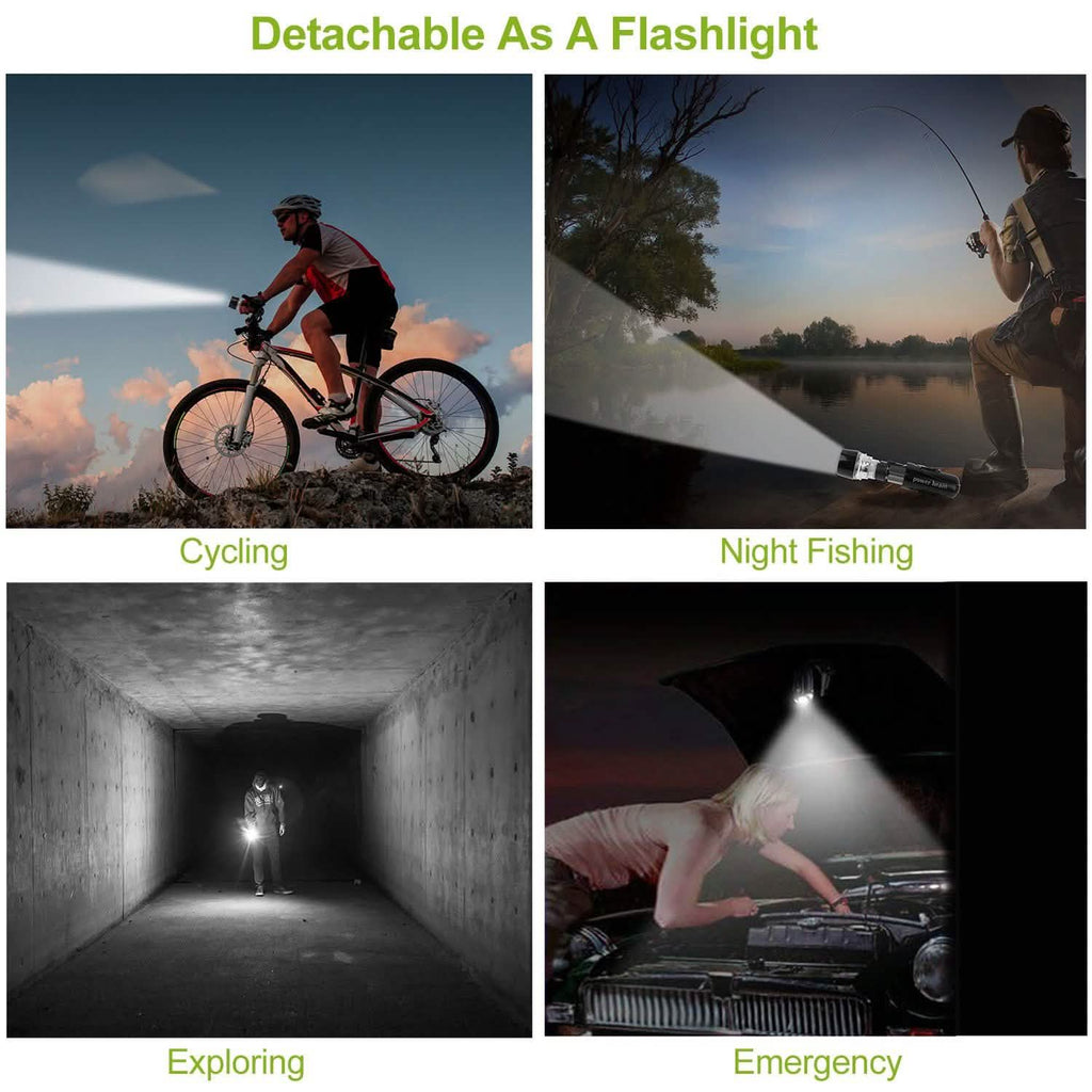 Lot de 4 : Ensemble d'éclairage avant et arrière universel pour vélo
