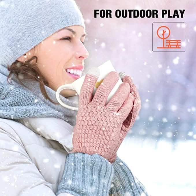 Lot de 4 paires de gants d'hiver pour femme avec écran tactile en polaire chaude