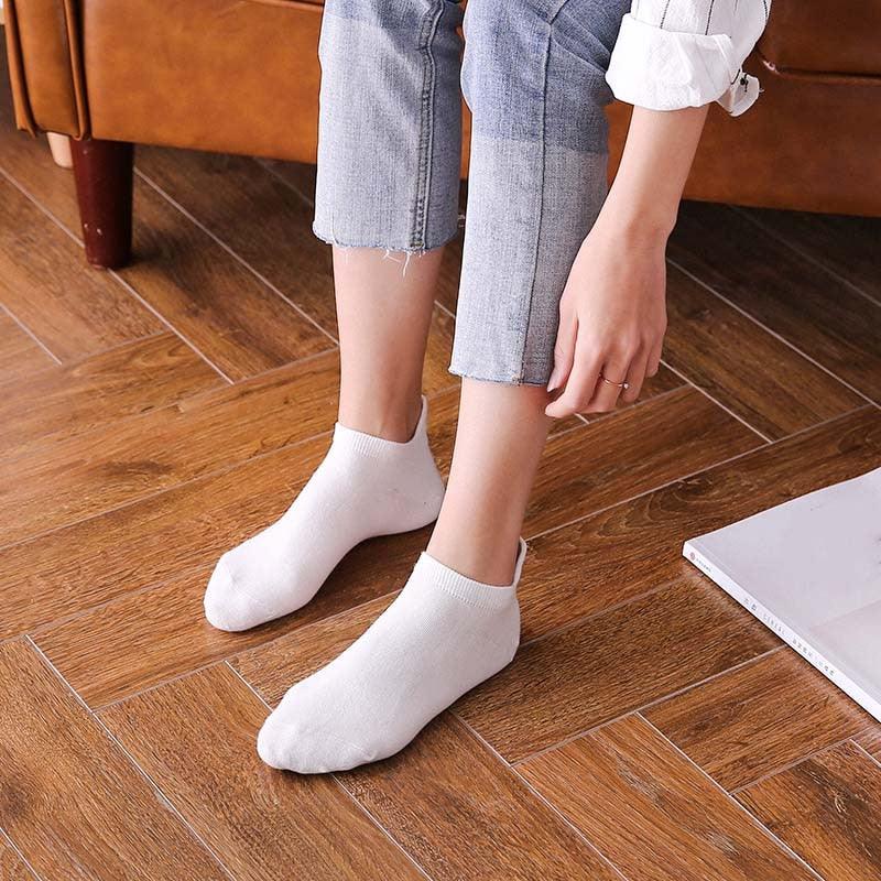 Lot de 4 paires de chaussettes fantaisie en coton antidérapant, invisibles, pour femme, motif cœur brodé, printemps, décontractées et amusantes