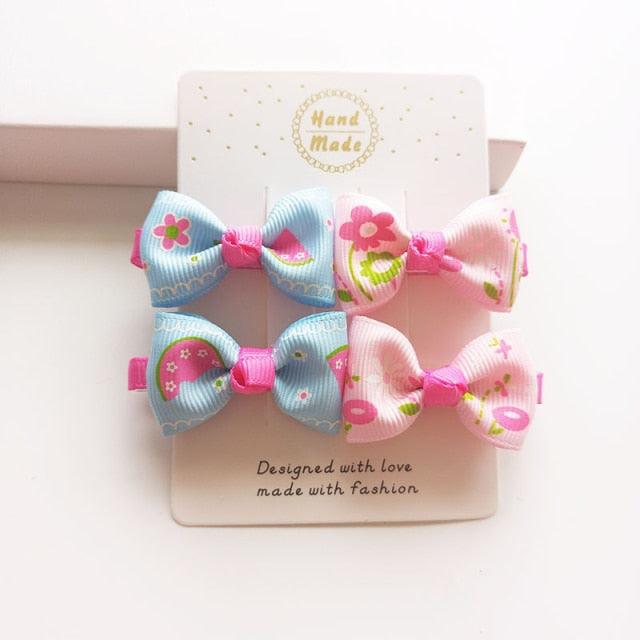 4 pinces à cheveux pour filles, jolies, classiques, polyvalentes, petites, avec nœud papillon, épingles à cheveux pour enfants, accessoires pour cheveux, coiffe de princesse, accessoires de mode pour fête