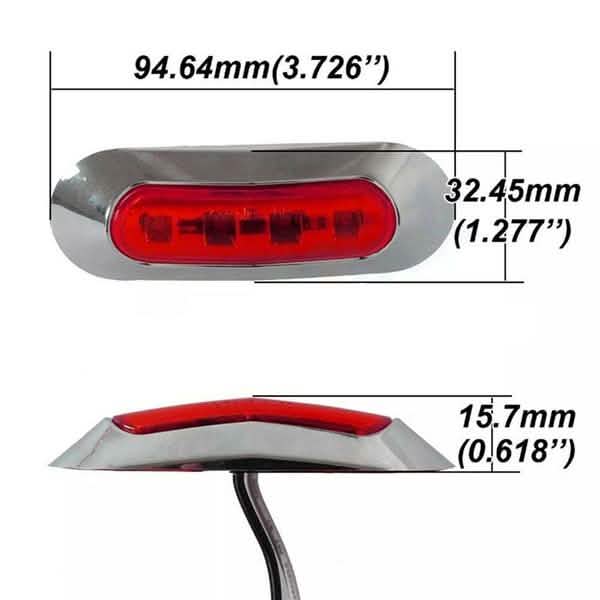 Lot de 4 : Feux de Gabarit Latéraux 4 LED 12V-24V