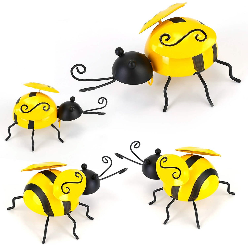 Lot de 4 : Décoration en forme d'abeille en 3D