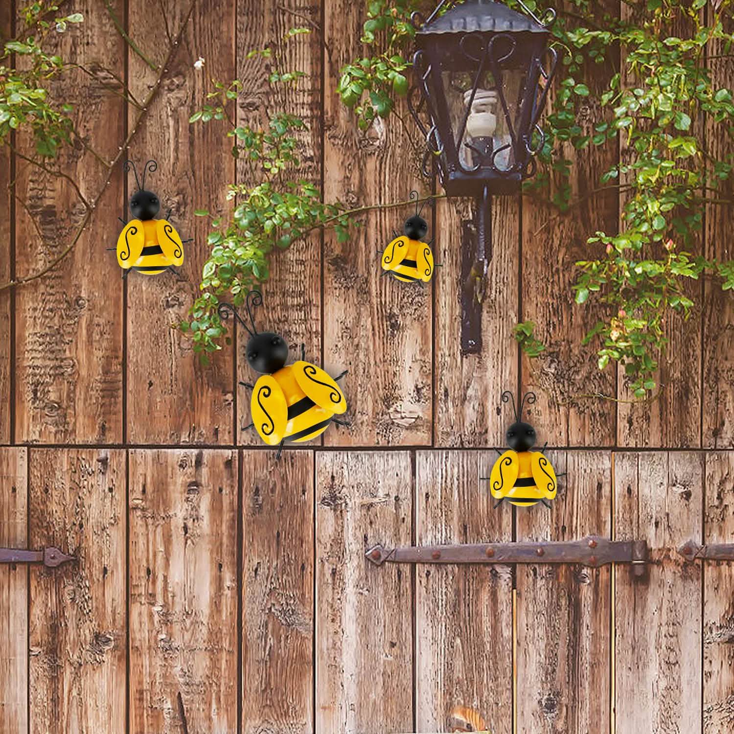 Lot de 4 : Décoration en forme d'abeille en 3D