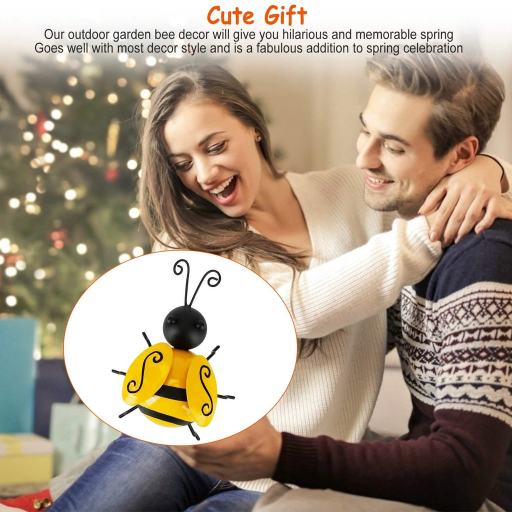 Lot de 4 : Décoration en forme d'abeille en 3D