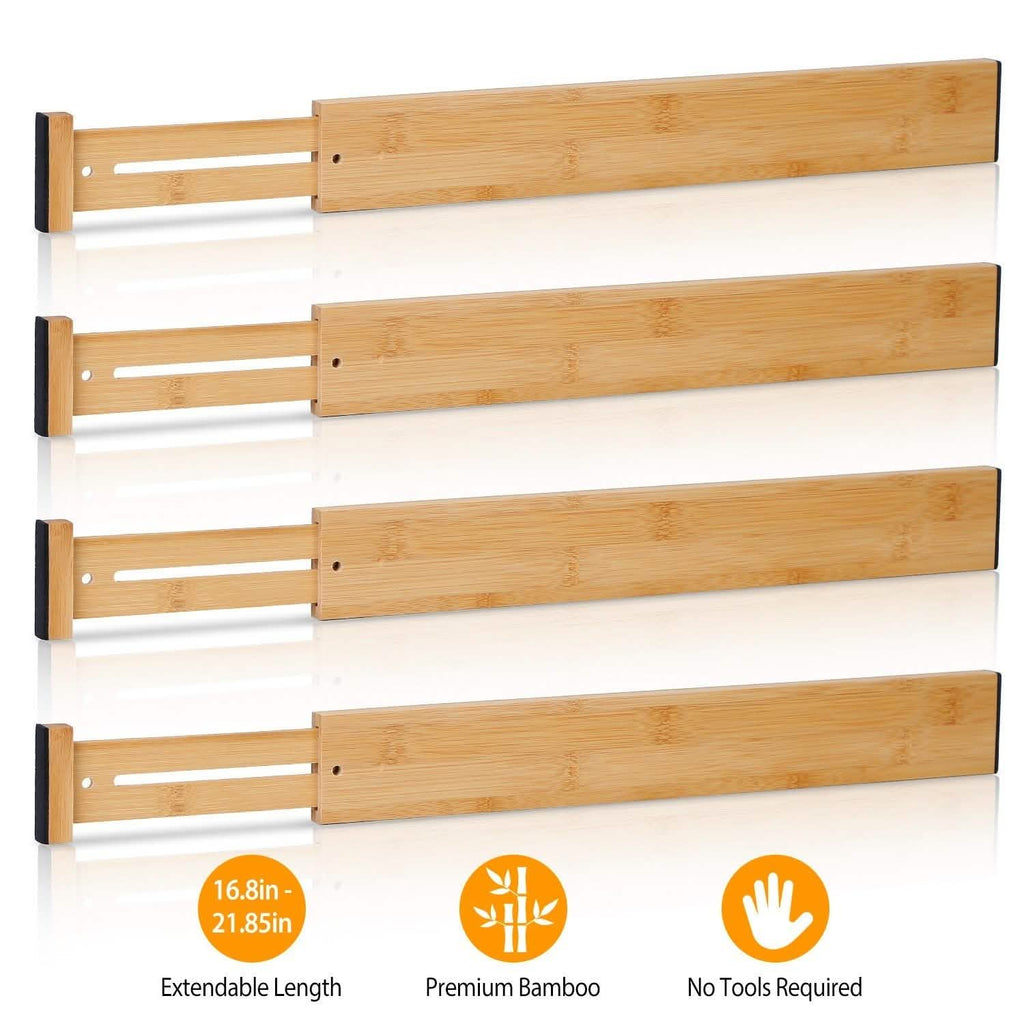 Lot de 4 : Séparateur de tiroir réglable