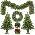 Lot de 4 : sapins de Noël artificiels