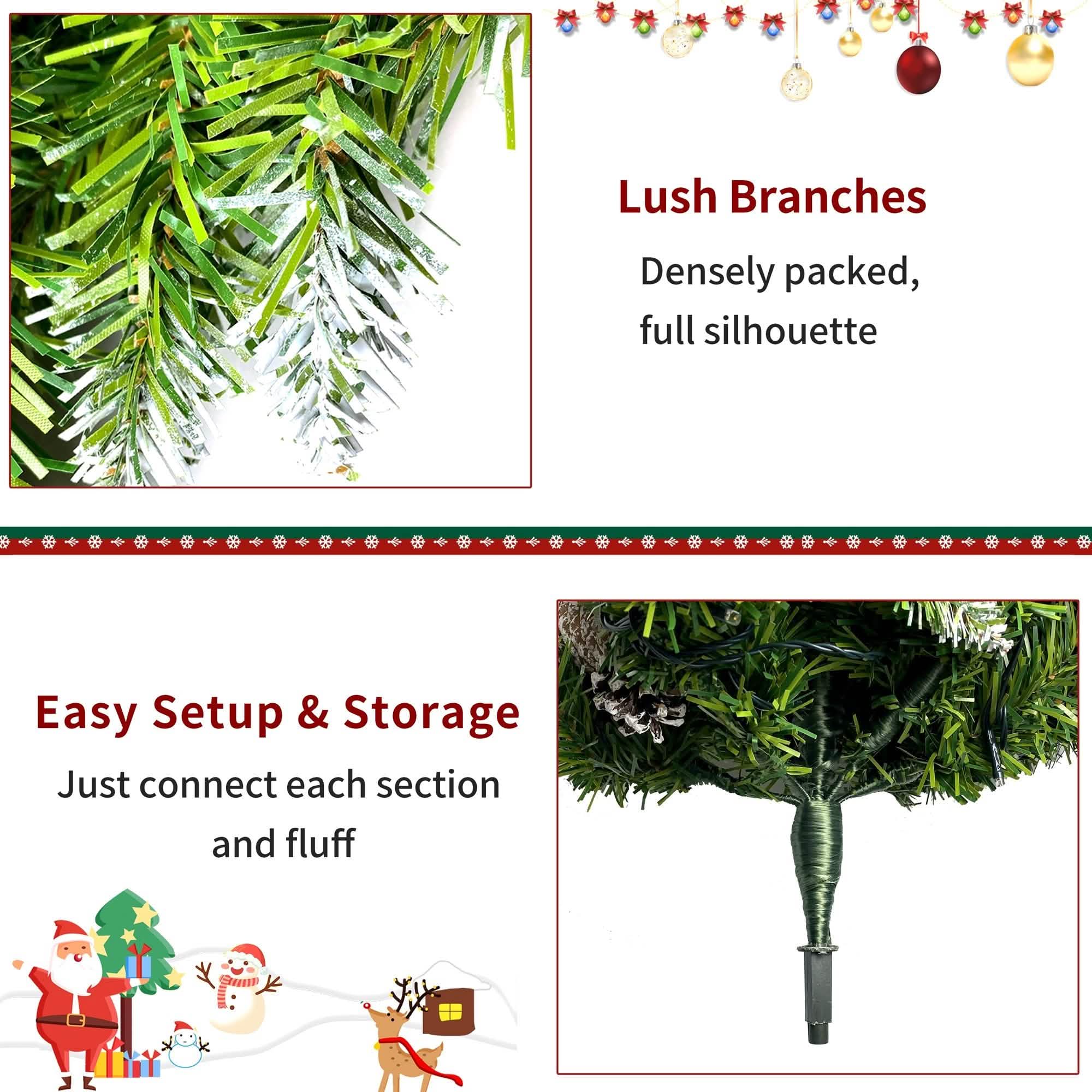 Lot de 4 : sapins de Noël artificiels
