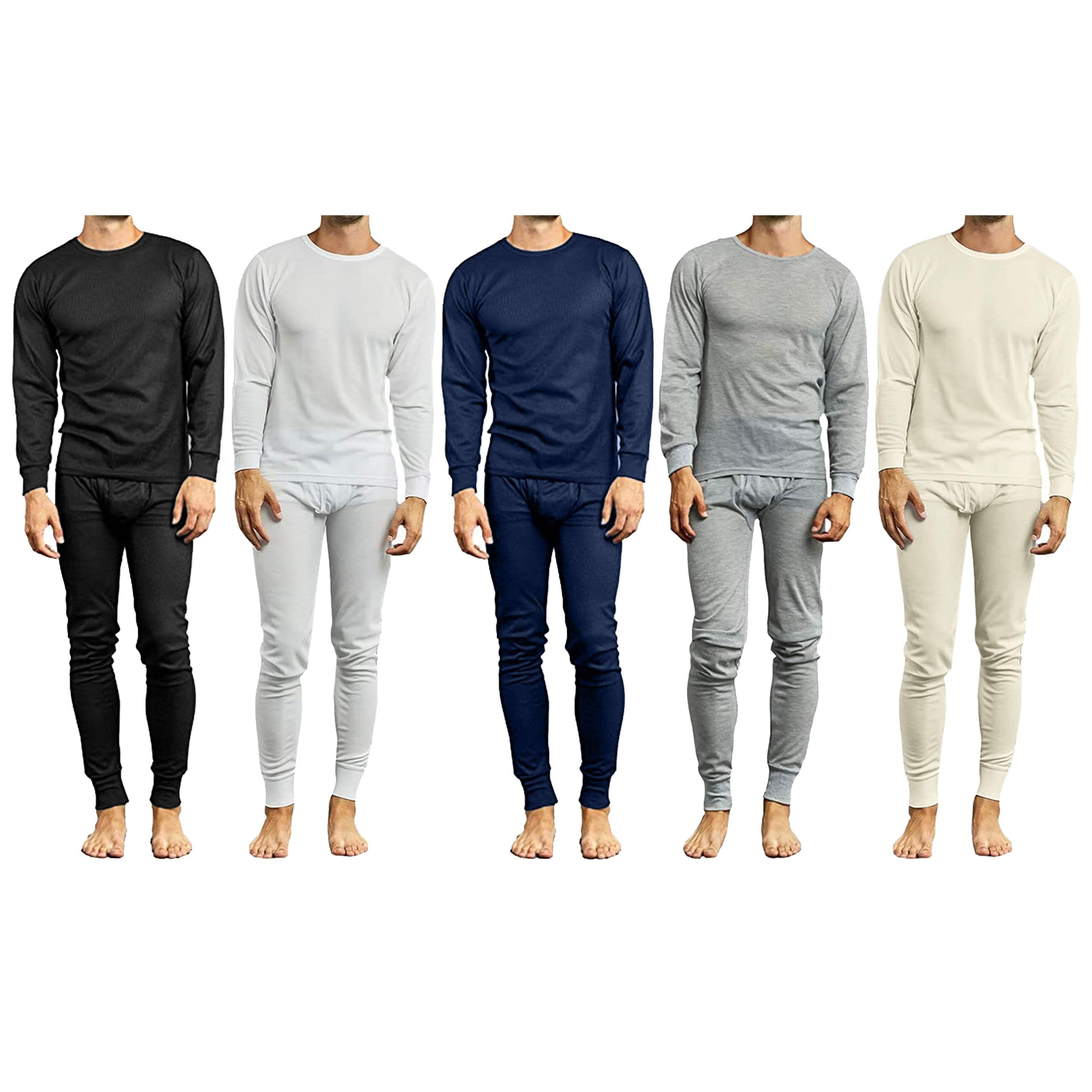 Ensemble 4 pièces : Lot thermique léger assorti comprenant un haut et un bas thermiques (2 ensembles complets)