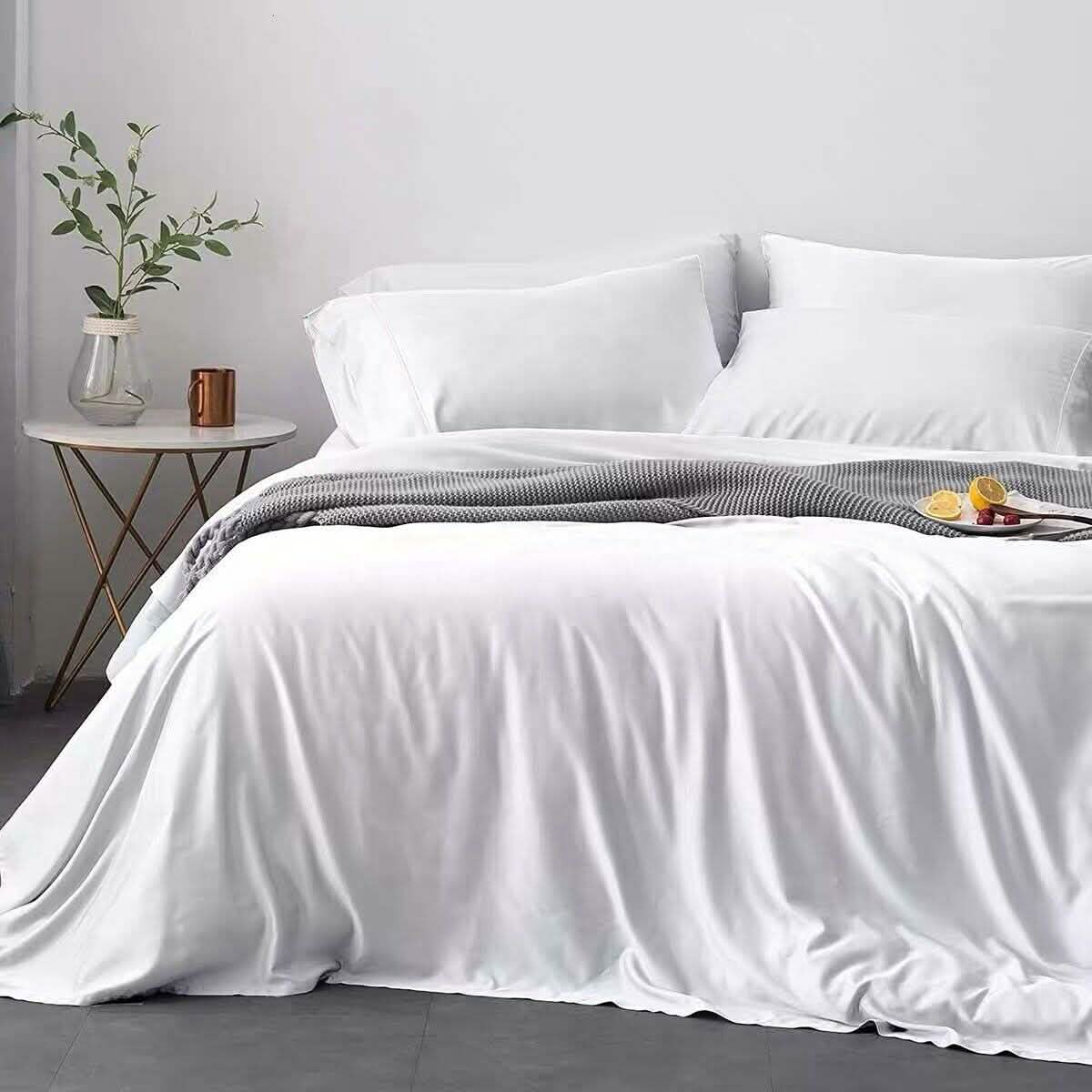 4 pièces : Parure de draps en viscose de bambou 300 fils Bibb Home