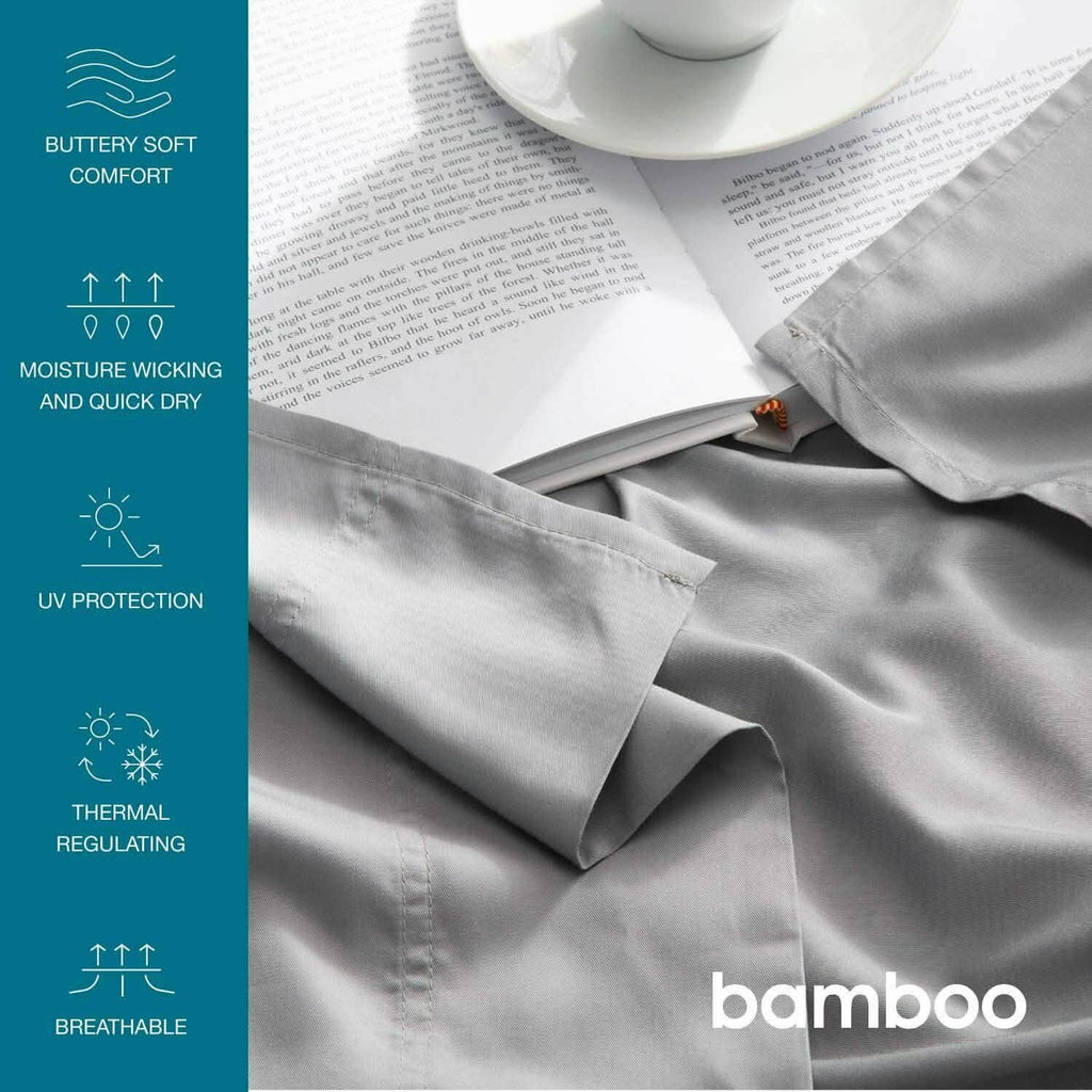 4 pièces : Parure de draps en viscose de bambou 300 fils Bibb Home