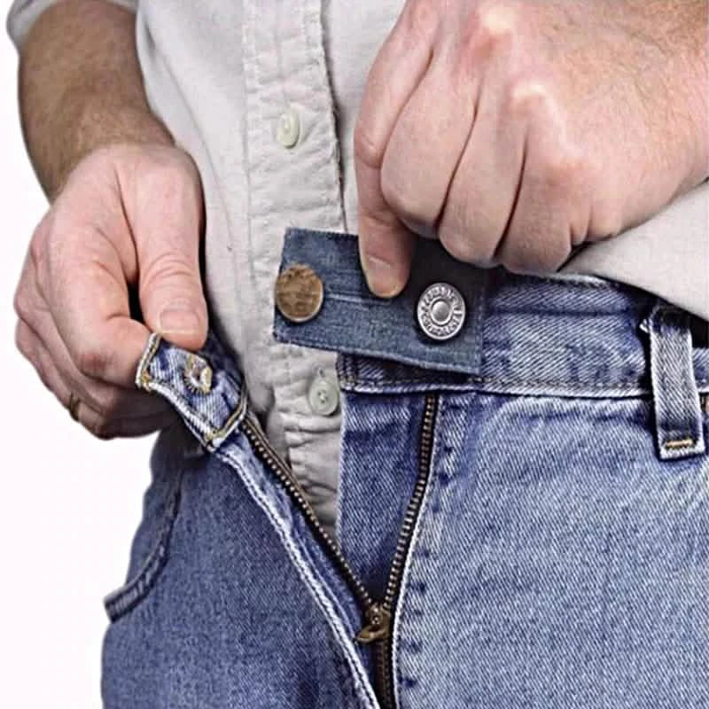 Lot de 4: Rallonge de ceinture boutonnée pour jeans à taille élastique