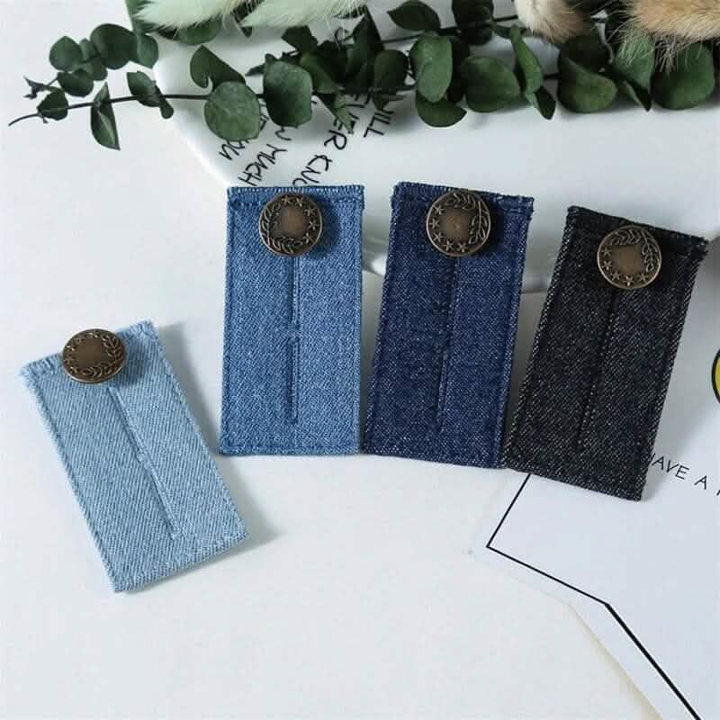 Lot de 4: Rallonge de ceinture boutonnée pour jeans à taille élastique